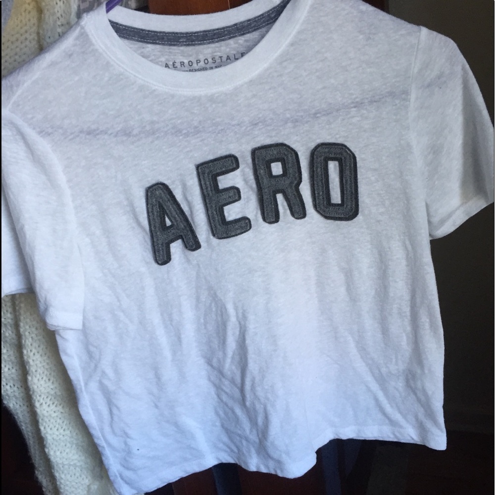 White Aero crop top